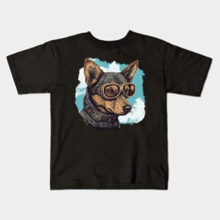 Aviator dog Kids T-Shirt